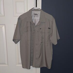 Eddie Bauer Men's Taupe Short Sleeve Shirt